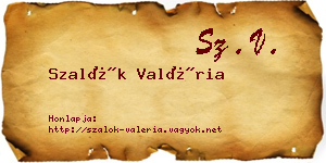 Szalók Valéria névjegykártya