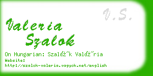 valeria szalok business card